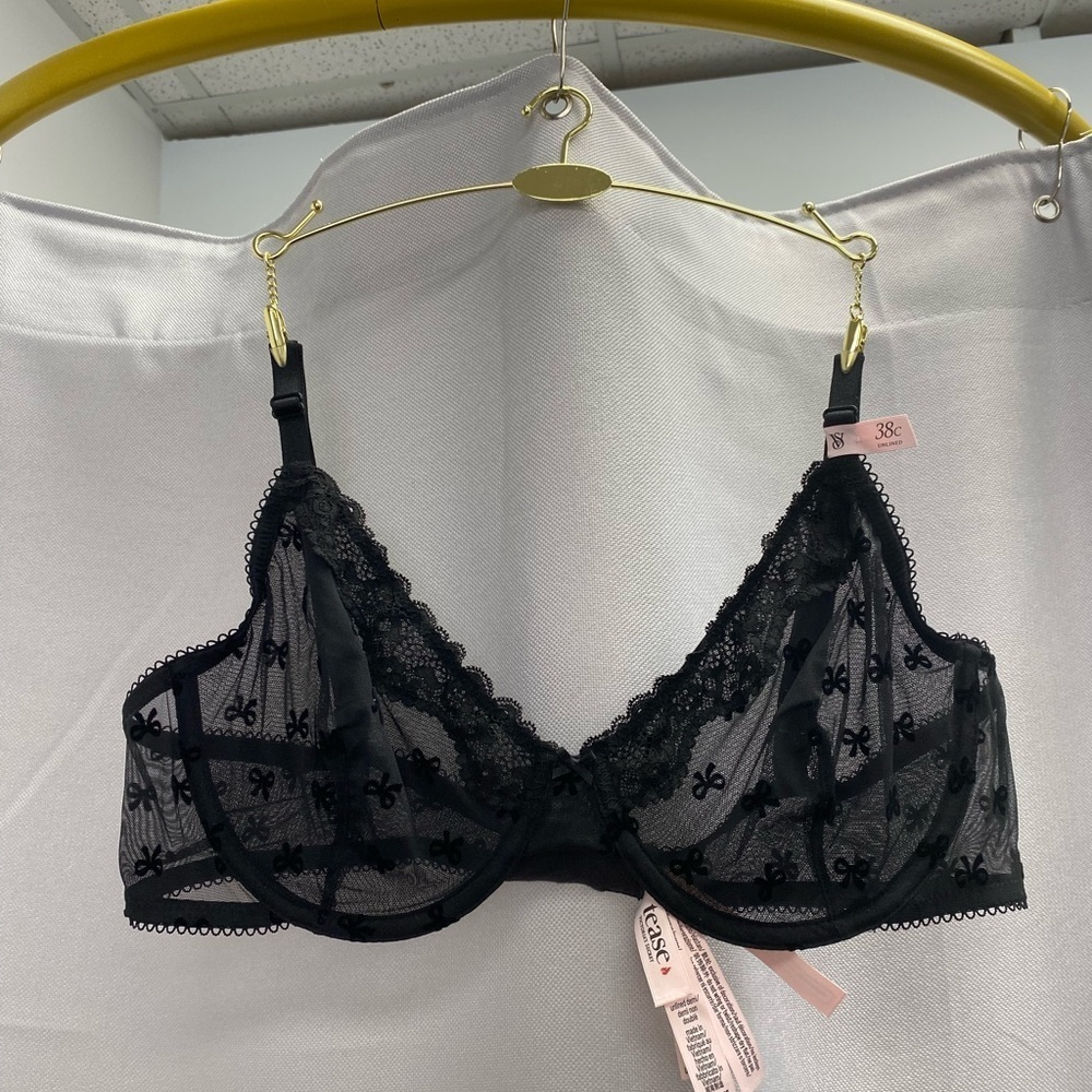 Victoria's Secret Black Sheer Lace Bra